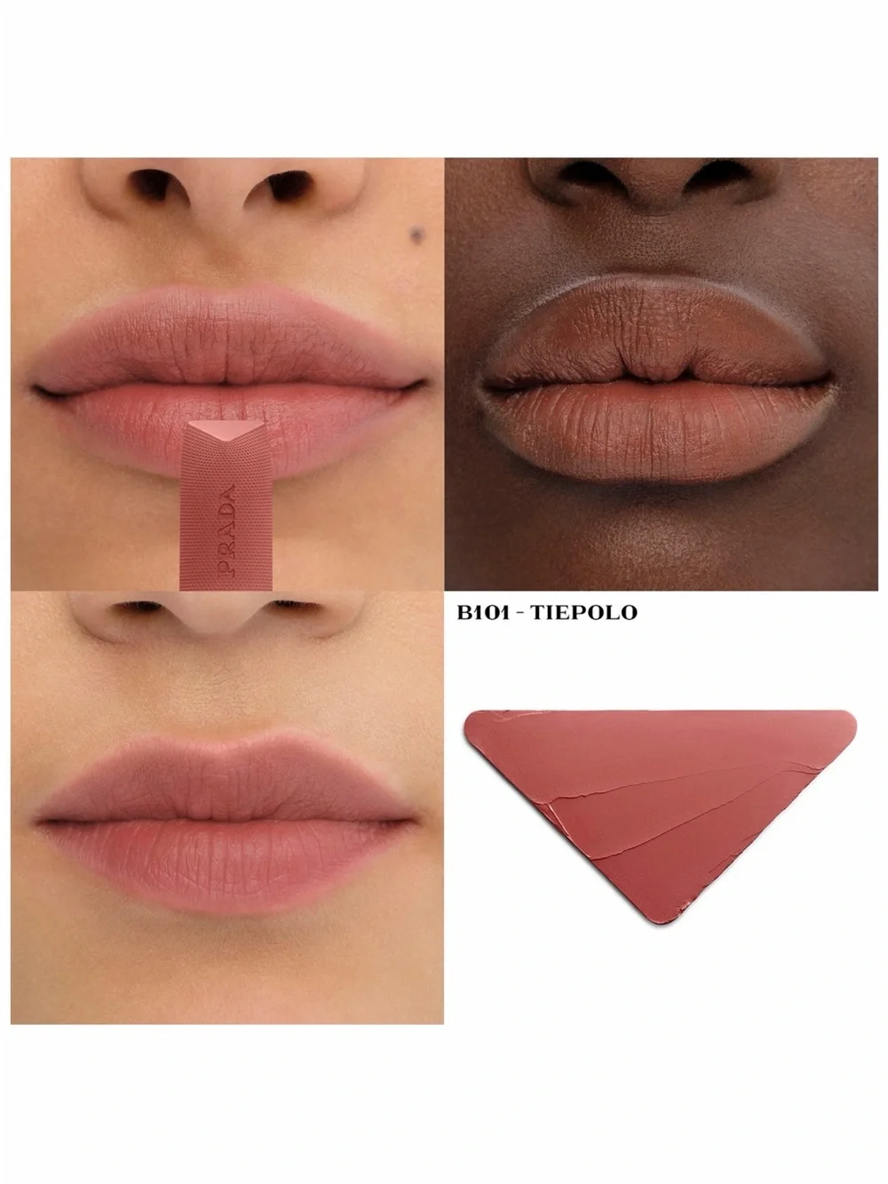Prada Monochrome Soft Matte Lipstick —B 101 Tiepolo Soft Nude Pink NEW IN BOX✨